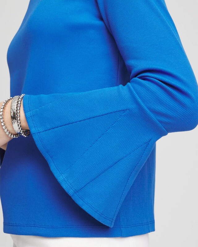 Peplum Flare Sleeved Top - image 4